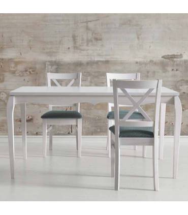 Mesa pino color blanco