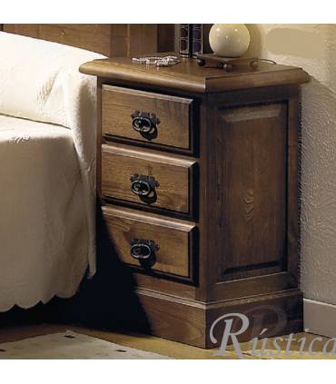 Mesita de noche de estilo rustico