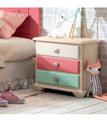 Mesita de noche de madera de estilo moderno