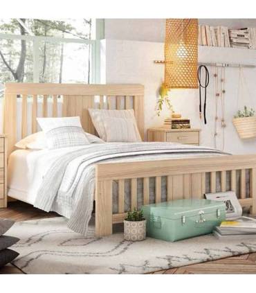 Cama de matrimonio con barrotes