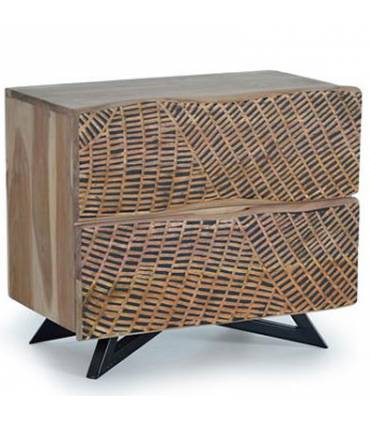 Mesa de noche madera maciza barata