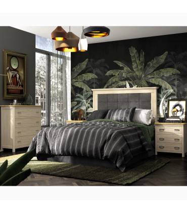 Dormitorio completo estilo clásico para cama de 150cm en color blanco