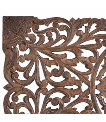 Panel decorativo en color marrón tallado a mano
