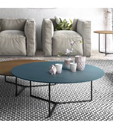 MESA DE CENTRO Estilo MODERNO Forma CIRCULAR con Patas METÁLICAS