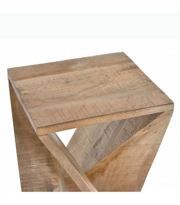 Taburete de estilo vintage hecho en madera maciza de acacia.