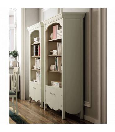 Estantería de madera maciza clásica en color blanco.