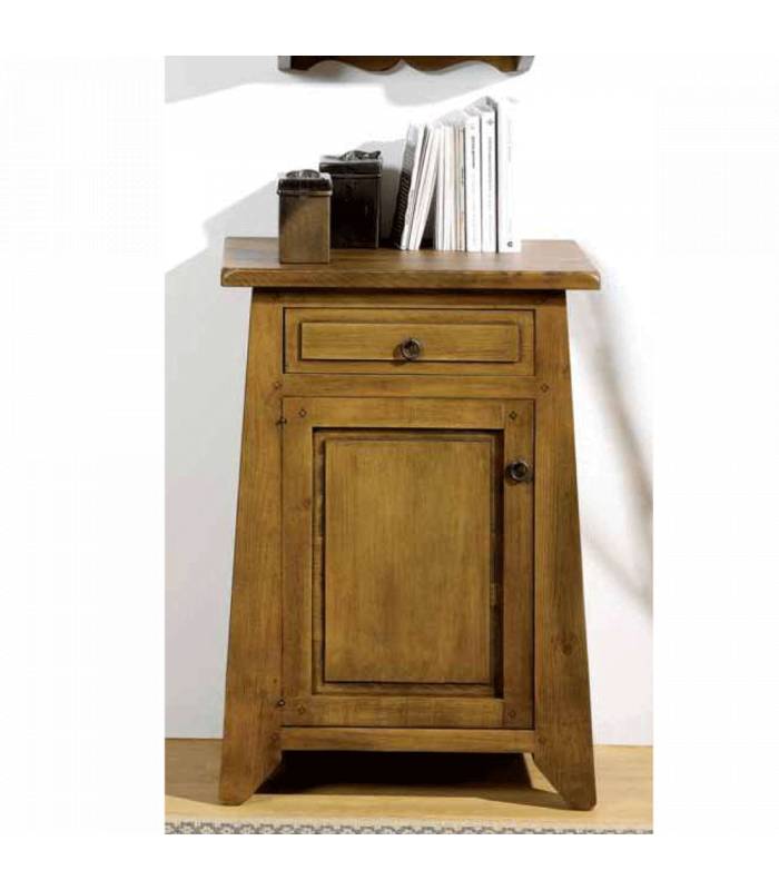 MESA AUXILIAR de Estilo RÚSTICO Madera maciza VARIOS ACABADOS en STOCK