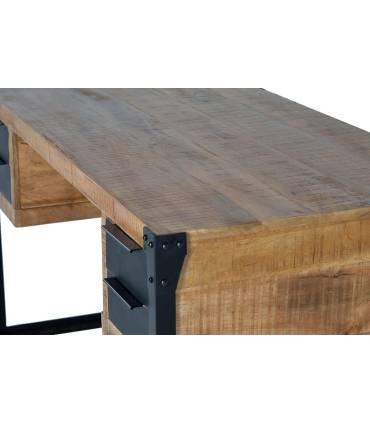 Encimera maciza de madera de mango de escritorio retro
