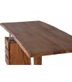 Escritorio de madera y estructura de metal