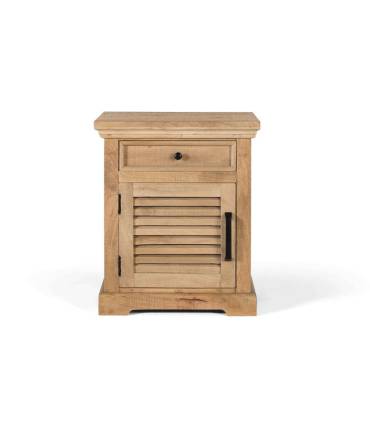 Mesita de noche puerta persiana