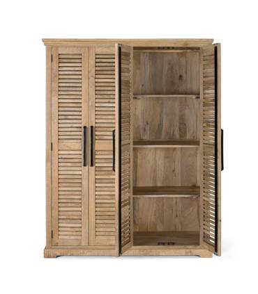 Armario 4 puertas madera natural