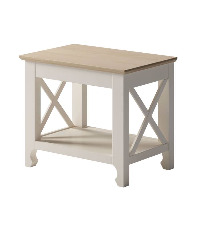 Mesa de rincón praga en acabado blanco