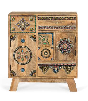 Mueble auxiliar de madera maciza y aglomerado