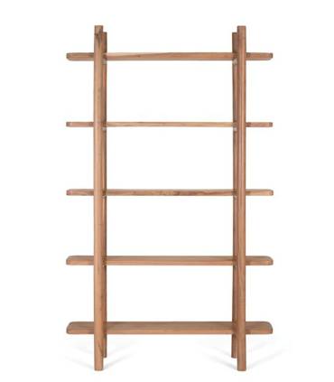 Librería sencilla madera de acacia