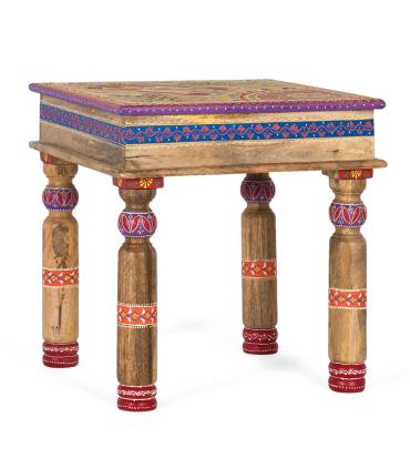 Mesa de centro cuadrada en madera de mango