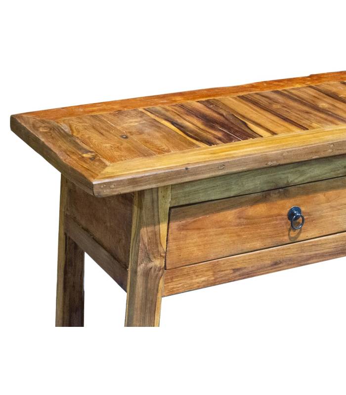 Banco o mesa de centro en madera de teca, estilo colonial de MOYCOR