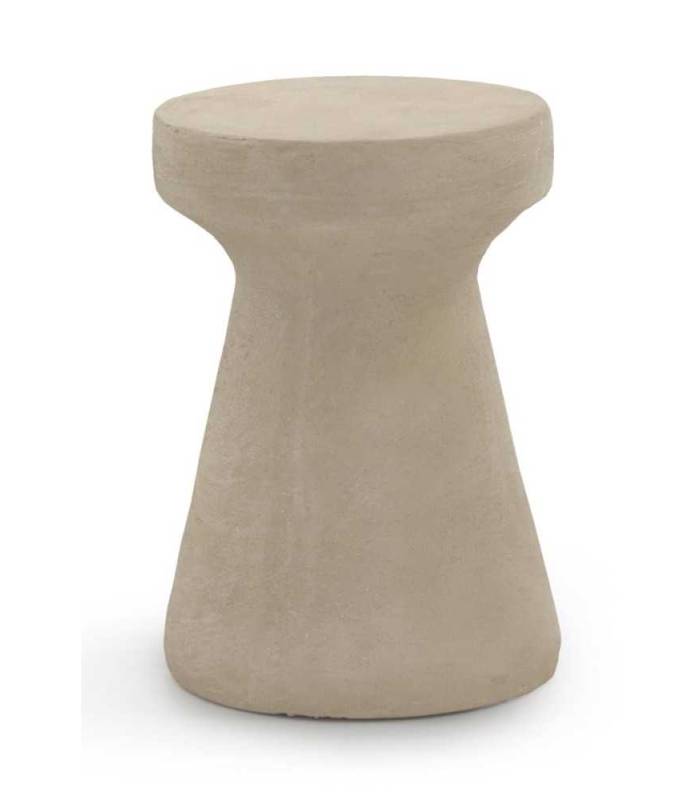 Mesa auxiliar de diseño color blanco o arena. Fabricado por GABAR