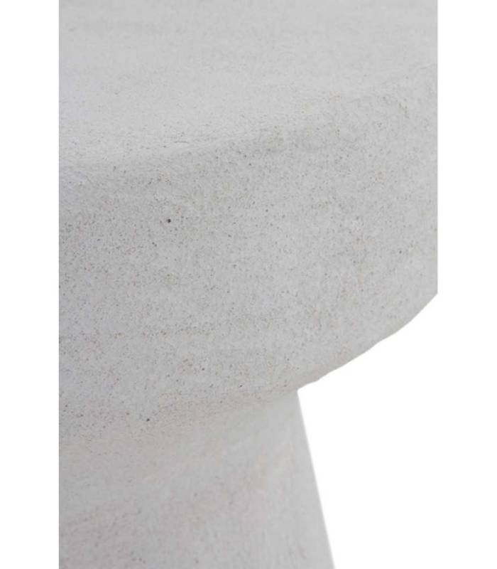Mesa auxiliar de diseño color blanco o arena. Fabricado por GABAR
