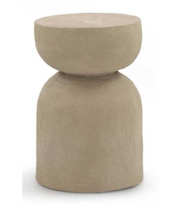 Mesa auxiliar de diseño color blanco o arena. Fabricado por GABAR