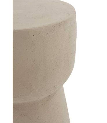 Mesa auxiliar de diseño color blanco o arena. Fabricado por GABAR