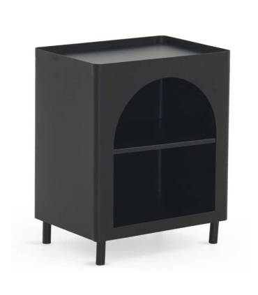 Mesa auxiliar o mesita de noche metal negro