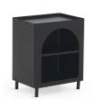 Mesa auxiliar o mesita de noche metal negro