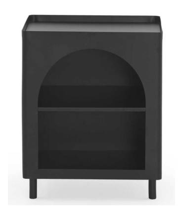Mesa auxiliar de diseño metálica negro. Fabricado y diseñado por GABAR