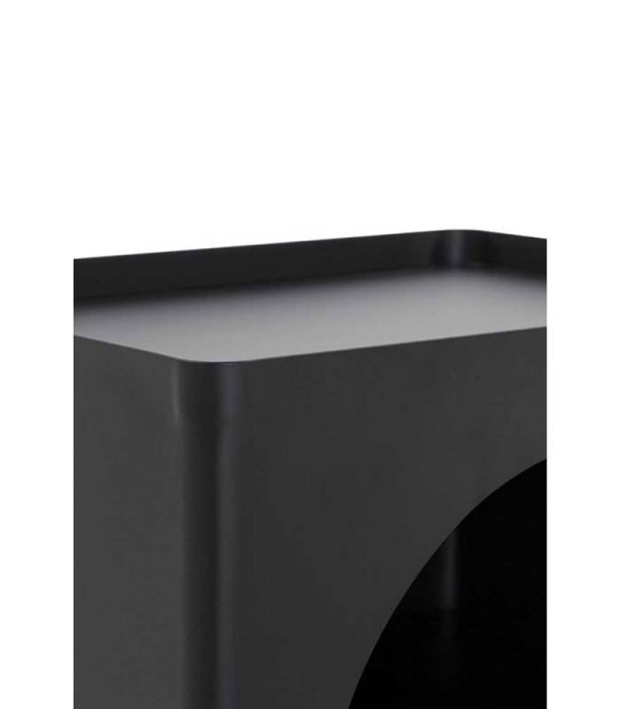 Mesa auxiliar de diseño metálica negro. Fabricado y diseñado por GABAR