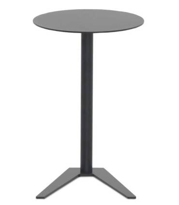 Mesa auxiliar de diseño metálico negro. Fabricado y diseñado por GABAR