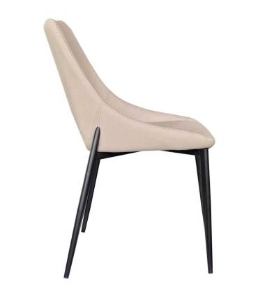 Silla tapizada asiento y respaldo, color caramelo. Fabricado por GABAR
