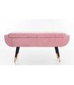 Banqueta de pie de cama estilo vintage en terciopelo rosa. De GDECO