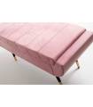 Banqueta de pie de cama estilo vintage en terciopelo rosa. De GDECO