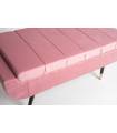 Banqueta de pie de cama estilo vintage en terciopelo rosa. De GDECO