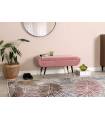 Banqueta de pie de cama estilo vintage en terciopelo rosa. De GDECO