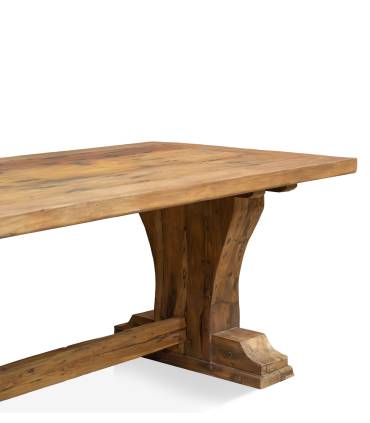 Mesa comedor grande, color natural en madera reciclada de MOYCOR