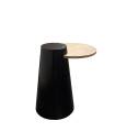 Mesa auxiliar en madera de MINDI en color natural y negro de MOYCOR