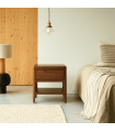 Mesita de noche con Cajón, Estilo Colonial en Madera Caoba. De Moycor