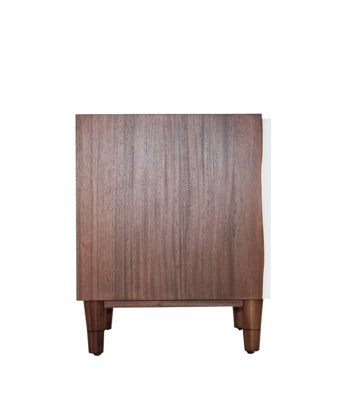Mesita de noche con Cajón en Estilo Colonial de Madera Caoba. De Moycor