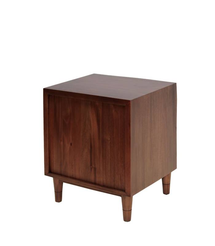 Mesita de noche con Cajón en Estilo Colonial de Madera Caoba. De Moycor