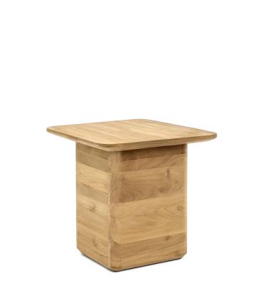 Mesa auxiliar en madera maciza teca en color natural de la colección Eyre