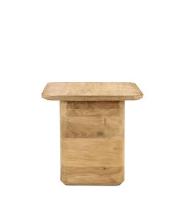 Mesa auxiliar en madera maciza teca en color natural, Eyre. Moycor