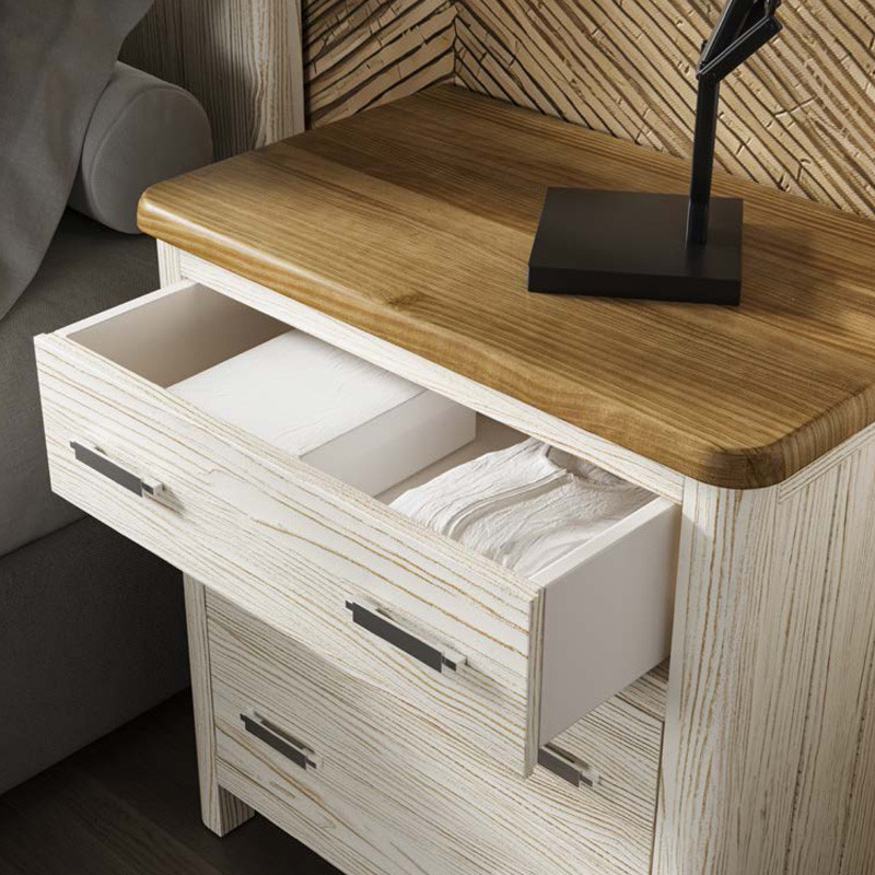Detalle Cajón Abierto Mesita de Noche Colección Cerdeña