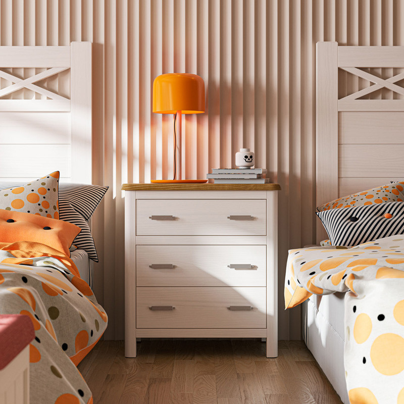 Mesita de Noche Estilo Clásico Cerdeña en Dormitorio