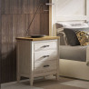 Mesita de Noche Amberes Acabado Blanco Dormitorio Estilo Clásico