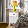 Mesita de Noche Clásica Amberes con Decoración Dormitorio Juvenil