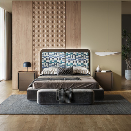 Cabecero Estilo Clásico Tapizado Colección Praga Para Cama De 150
