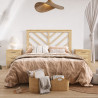 Cabecero en color natural para cama de matrimonio y juvenil