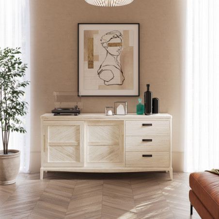 Aparador Quebec de Estilo Clásico Fabricado en Madera Maciza de Pino