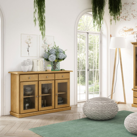Aparador colección Maya de 131 cm con puerta de madera.