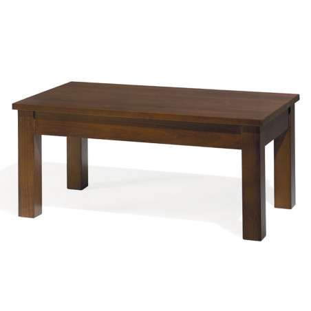 Mesa de centro rectangular en nogal de estilo provenzal.